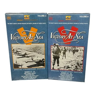 2 WWII Victory at Sea VHS 1984 Volumes 5 & 6New Sealed Watermarks - Image 1 of 4