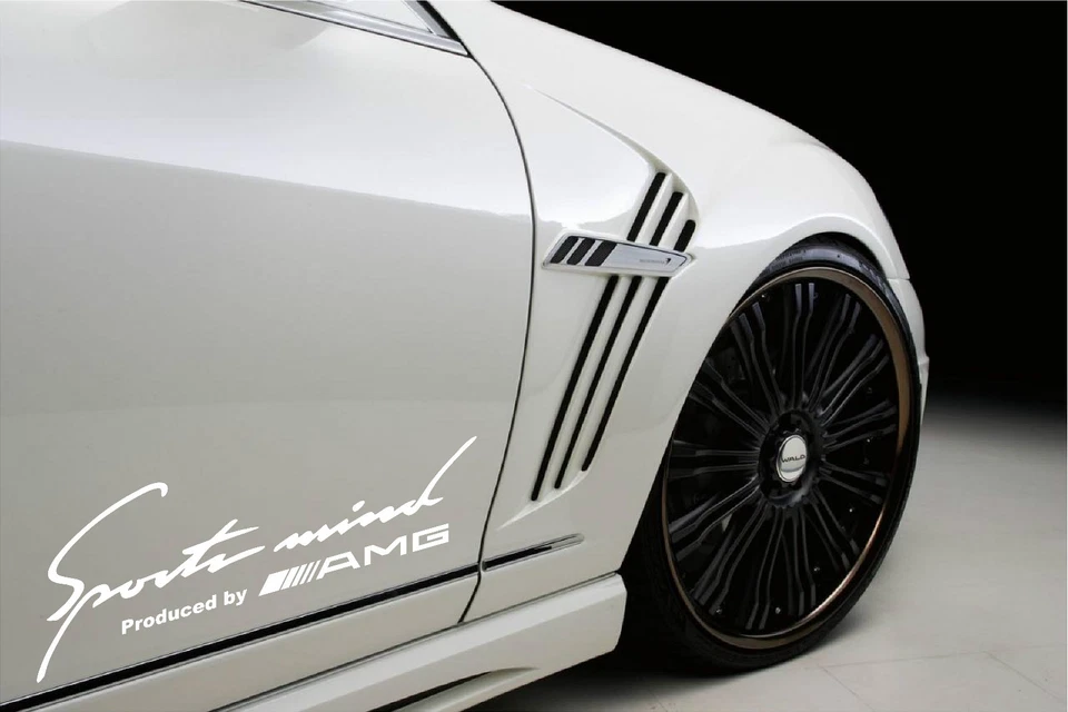 Sports Mind Producido por AMG Mercedes Benz E63 Calcomanía Pegatina Emblema Logo BLANCO Foto 1 de 1