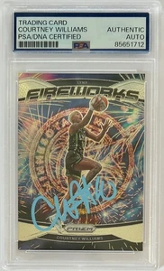2024 Prizm WNBA #7 Courtney Williams Fireworks PSA/DNA Autograph Signed Studbudz - Picture 1 of 1