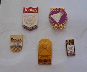 Vintage Kodak Summer and Winter Olympic Sponsor Five Pin Set E.U.C. #2 - Bild 1 von 1