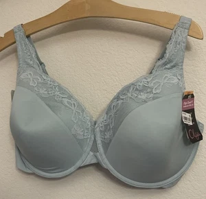 Reggiseno donna Olga Cloud 9 super morbido blu chiaro taglia 40DD ferretto con rialzo nuovo con etichette - Foto 1 di 8