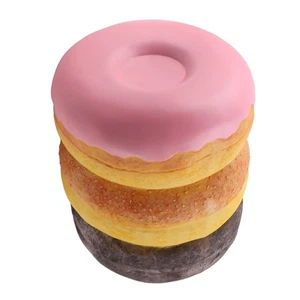 Fun Shoe Changing Stool Decorative Novel Donut Shaped Food Stool Sturdy - Picture 1 of 12