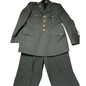 Vietnam Era US Army Military Dress Coat Jacket/pants Mens 40R Green Wool Blend - Picture 1 of 21