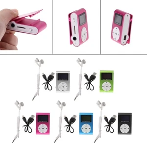 USB Support 32GB Micro SD Digital Music Media Metal Clip MP3 Player LCD Screen - Picture 1 of 15