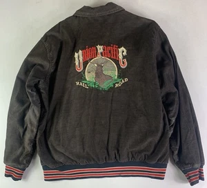 Vintage Union Pacific Railroad Jacke Herren XXL Braun Cord Stickerei Made in USA - Bild 1 von 11