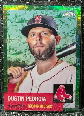 Topps 2022 cromo platino Dustin Pedroia #108 verde-blanco toile/99 Red Sox B1 Foto 1 de 3