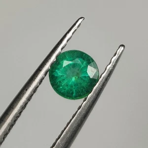 0,34 quilates - Esmeralda natural de Zambia buen brillo gema corte redondo - 9535 - Imagen 1 de 2