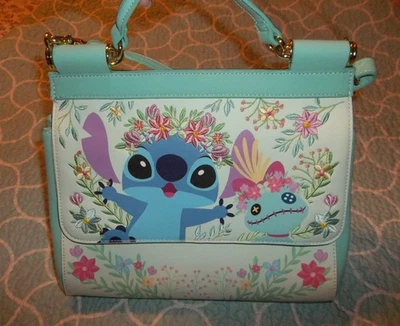 Loungefly Disney Lilo & Stitch Scrump Beach Flowers Hand Bag Satchel Crossbody - Image 1 of 4