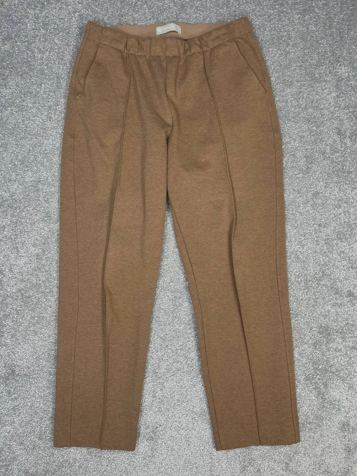 Everlane Dream Pants Women Medium Brown Drawstring High Rise Pleated Tapered Leg - Image 1 of 4