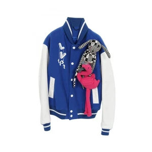 LOUIS VUITTON Puppet Baseball Jacket Varsity Jacket #48 HKL80EMJY wool leather - Picture 1 of 10