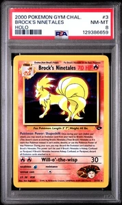 2000 Pokemon Gym Challenge #3 Brock's Ninetales Holo PSA 8 NM-MT - Picture 1 of 2