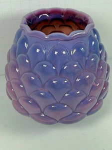 Vintage Fenton Jacqueline Pink Purple Plum Opalescent Rose Bowl Vase 9153 - Picture 1 of 6