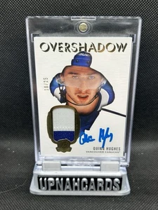 2019-20 The Cup Overshadow /25 RPA Rookie Patch Auto Quinn Hughes OS-QH - Foto 1 di 2