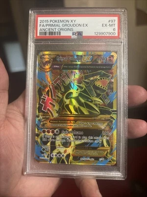 2015 Pokemon XY Ancient Origins #97 Primal Groudon Ex Mega Full Art PSA 6 - Image 1 of 3