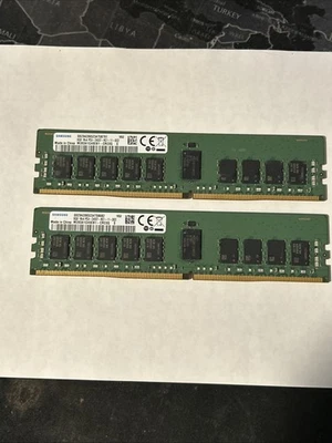 16GB (2x8GB) M393A1G40EB1-CRC0Q Samsung DDR4 ECC Server RAM PC4-19200 2400Mhz - Image 1 of 2