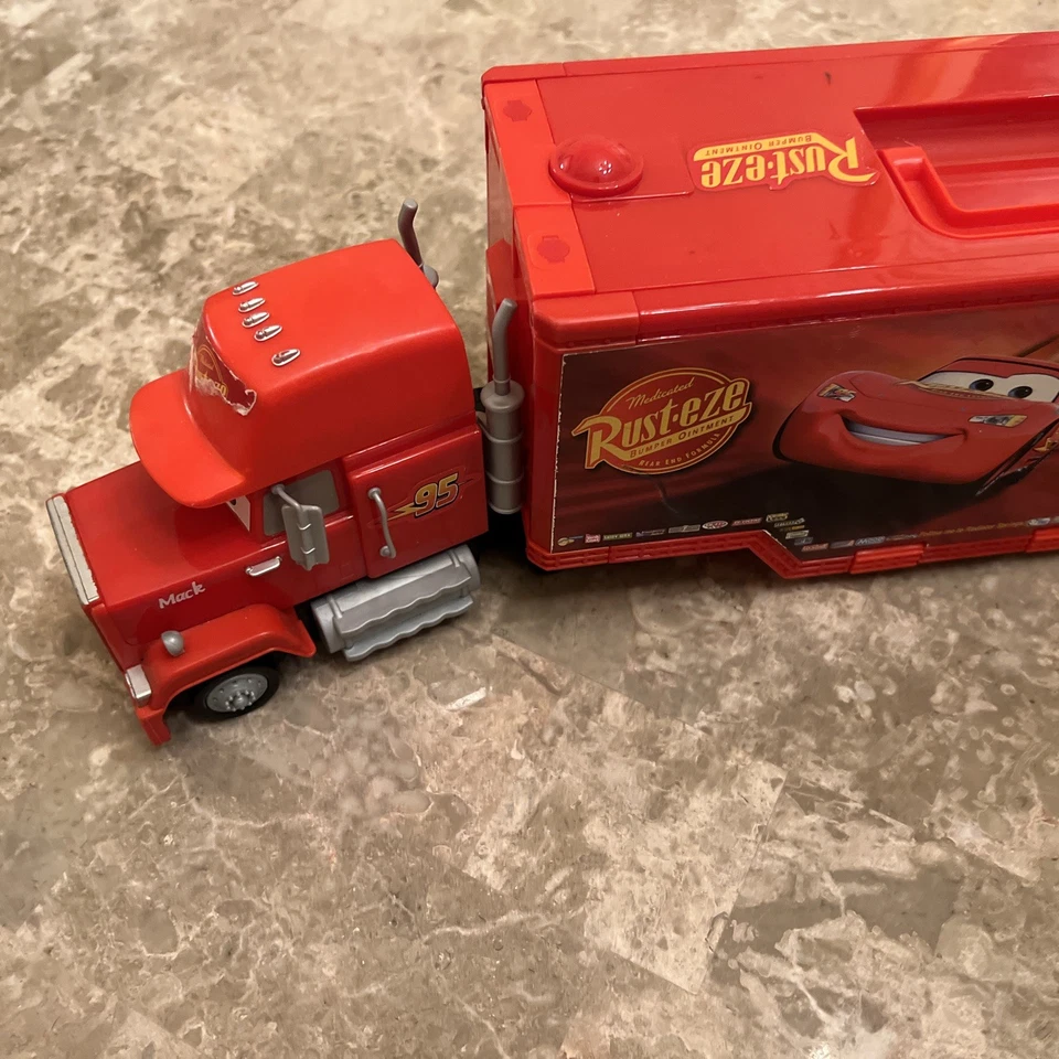 Disney Pixar Cars Mack Hauler Truck Storage Carry Case Fits 16 Cars 18 Inch - Image 1 of 4