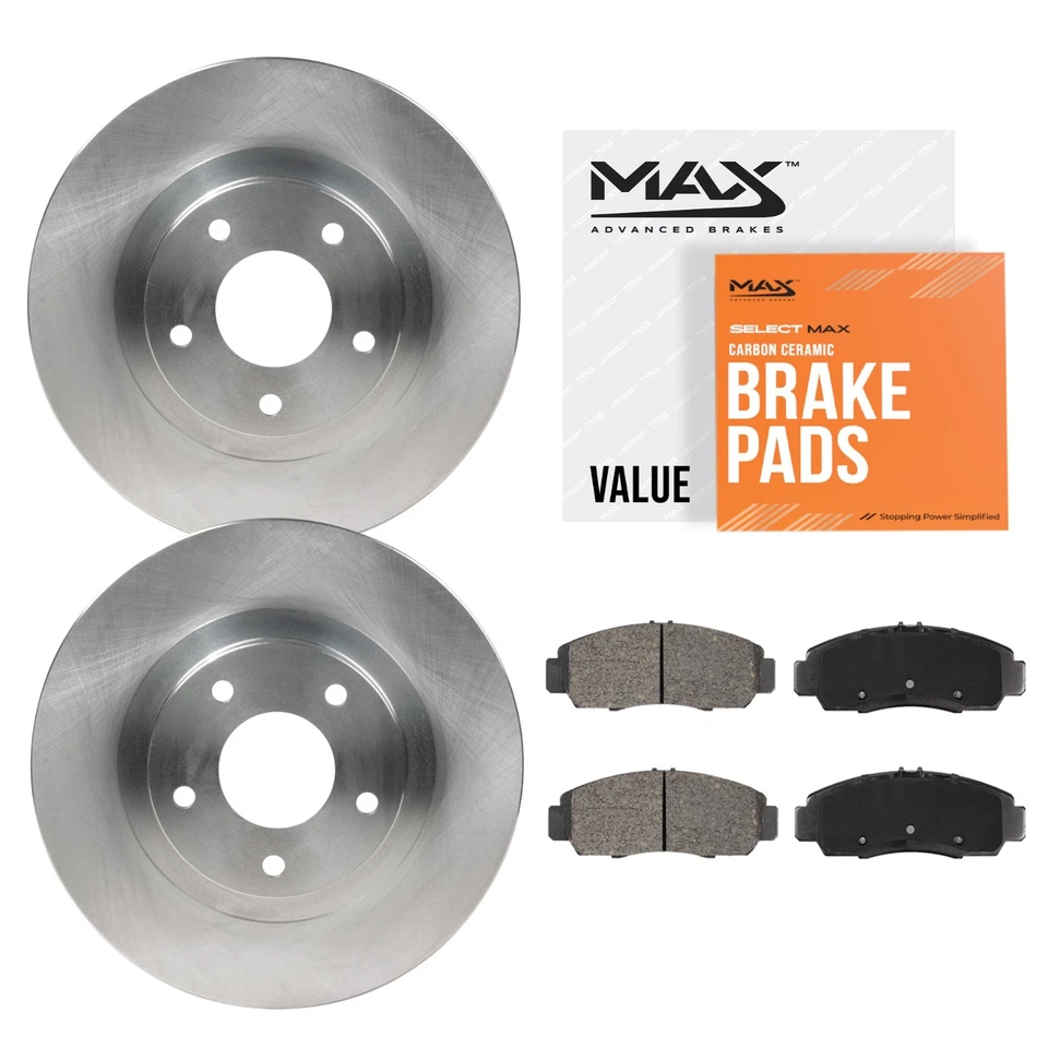 Front Brake Rotors + Ceramic Pads for 2004-2015 Audi Q7 VW Touareg - Image 1 of 4