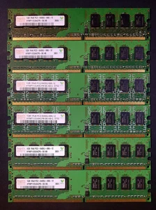 Hynix 1GB 1Rx8 PC2 6400U-666-12 Ram(6 Sticks) 6GB Total - Picture 1 of 6