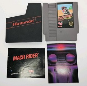 Mach Rider (5 Screw Variant) Nintendo NES Game W/Manual & Poster Tested Works