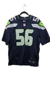 Nike NFL Seahawks #56 Brooks On Field Jersey Size M Navy 100% Polyester Mens App - Picture 1 of 8