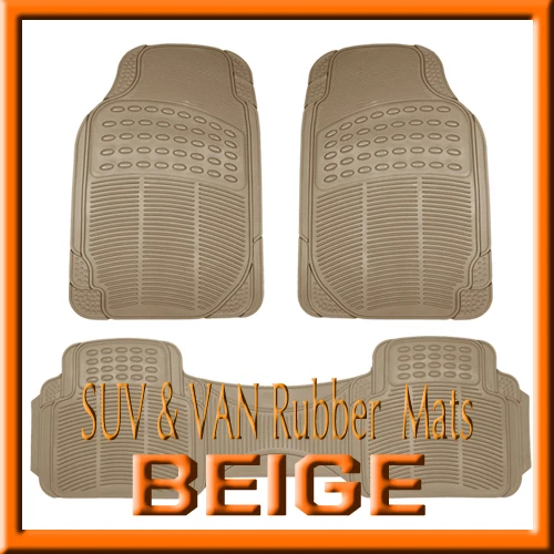 Fits MERCEDES-BENZ ML CLASS ALL WEATHER SEMI CUSTOM TAN / BEIGE FLOOR MATS  3PCS - Image 1 of 1