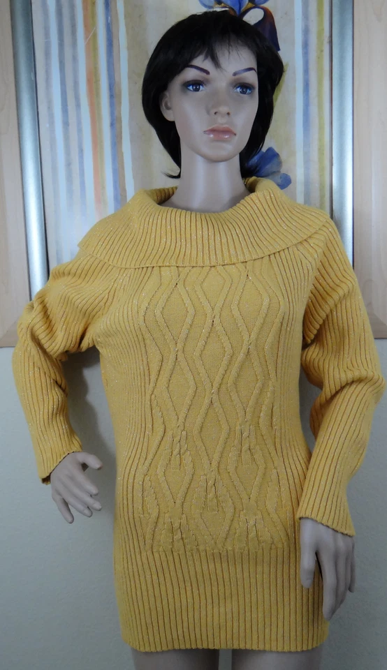 Suéter novo com etiquetas Style&Co amarelo mel ou ameixa brilhante roxo metálico capuz pescoço, GG - Imagem 1 de 1