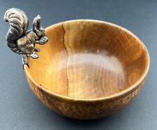 Antq, German Handmade Nut Bowl with a Silver .800 Squirrel Eating an Acorn, 13cm