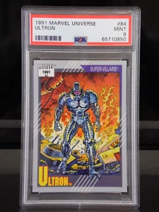 Marvel Universe Ultron #84 1991 serie 2 cartas Avengers Villain | PSA 9 como nuevo - Imagen 1 de 6