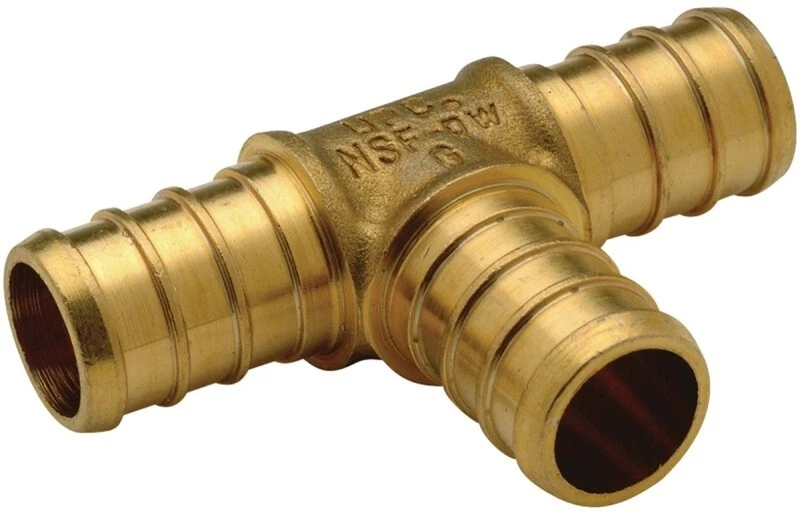 NEW APOLLO APXT12  PEX 1/2" TEE BRASS BARB CRIMP PLUMBING FITTING 7003619 - Image 1 of 1