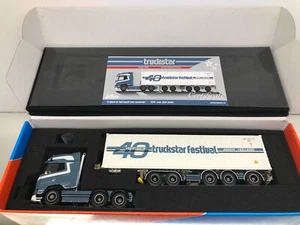 TEKNO HOLLAND DAF XG+ TRUCKSTAR 2022 TRUCK+CONTAINER TRAILER -1:50- GOOD IN BOX - Picture 1 of 17