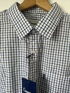 Champion Tattersall 3XL White Blue Check Shirt 65% Polyester 35% Cotton Country - Picture 1 of 6