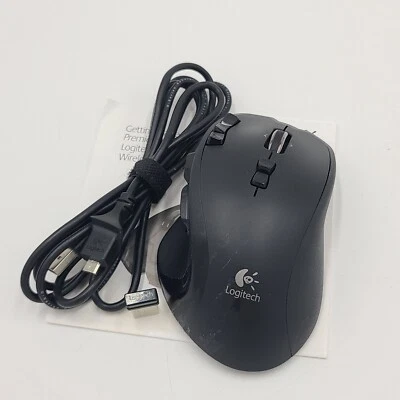 Logitech G700 Wireless Gaming Mouse Tested Works with Dongle & Cable Used - Image 1 of 4