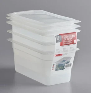 Sartenes y fundas para alimentos Cambro grado profesional 1/3 tamaño 6" 5,6 Qtz translúcidas - Imagen 1 de 3