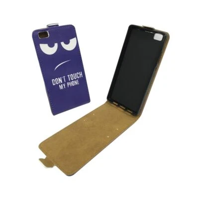 Non Toccare Il Mio Telefono Custodia Huawei P8 Lite Custodia A Flip - Immagine 1 di 2