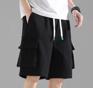 Men's summer Fashion loose ice pure cotton casual workwear sports shorts - Picture 1 of 12