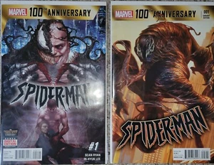 Spider-Man #1 Marvel 100th Anniversary Venom Variant NM+ Cheap Shipping Availabl - Bild 1 von 12