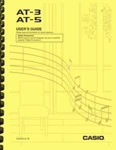 Casio AT-3 AT-5 Keyboard OWNER'S MANUAL - Picture 1 of 4