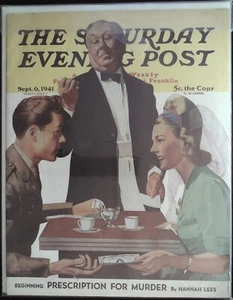 Saturday Evening Post September 6, 1941 John Hyde Phillips, Hannah Lees! - Foto 1 di 1