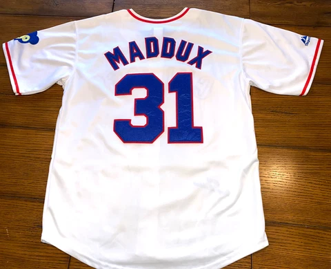 Majestic Jersey 1988 Greg Maddux 31 Cubs Cooperstown MLB Baseball Men's LARGE Cover