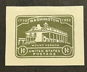 Travelstamps: US Stamps Cut Square Scott #U523 Mount Vernon Mint Hinged - Picture 1 of 5