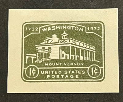Travelstamps: US Stamps Cut Square Scott #U523 Mount Vernon Mint Hinged - Image 1 of 4