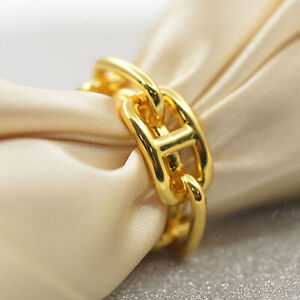 Mode Goldschal Ring Kupferkette Schnallen Brosche Geschenke für Seidenschal
