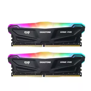 【DDR4 RAM】Gigastone Black RGB Game PRO Desktop RAM 32GB(2x16GB) DDR4-3200MHz PC4 - Picture 1 of 7