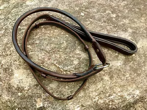 The ORIGINAL RuffGrip® 4' x 3/4" SLIP LEAD. Leather Collar, Leather Handle I BRN - Picture 1 of 4