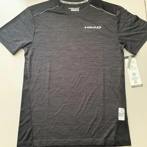 HEAD Athletic Short Sleeve Heathered Dark Gray Black T-Shirt Mens S #333 - Picture 1 of 5