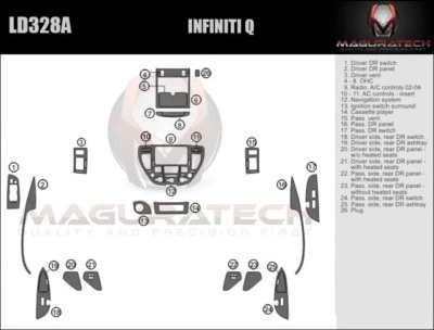 Fits Infiniti Q45 2002-2004 Large Premium Wood Dash Trim Kit - Image 1 of 3