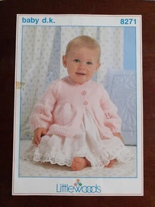 Littlewoods DK Knitting Pattern No 8271 Matinee Jacket 16-20" Vintage - Picture 1 of 3