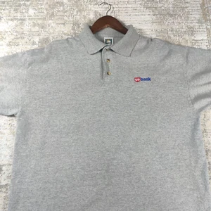 Camisa De Colección Banco de Estados Unidos Para Hombres XL Gris Abotonada Polo Bordado Logo Manga Corta - Imagen 1 de 9
