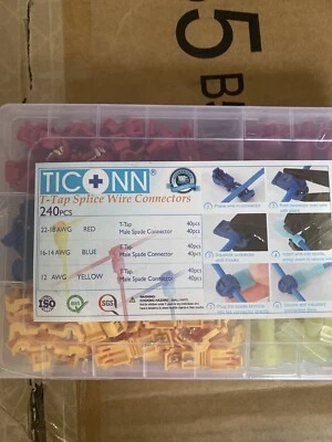 240 P T-Tap 22-10 AWG Quick Splice Wire Insulated Terminal Connectors Combo - Image 1 of 4
