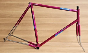 ROSSIN PROFESSIONAL vintage italian steel road frameset 56 HANDMADE COLUMBUS SLX - Picture 1 of 15